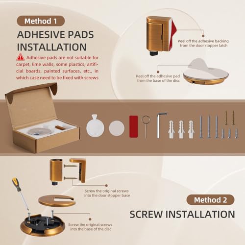 Magnetic Door Stopper, Windproof Floor Door Stop, 1 Pack - color: Matte Brown Bronze