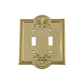 Nostalgic Warehouse Meadows Light Switch Cover Plate, Polished Brass - color: Polished Brass, size: Double Toggle