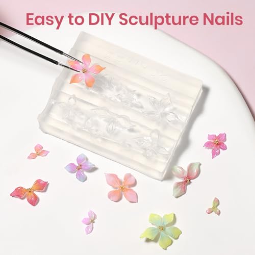3D Sculpting Gel for Nail Art 3d Gel Nail Art Non Stick Hand | 4 Colors Solid Builder Gel Home Manicure, Nail Salon, Nail Charms, Solid, Extension, Carving, Molding Hard Gel - color: Clear, White, Pink, Pearl White