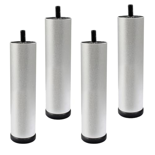 Murtenze 4 PCS 6 Inch Metal Furniture Legs, Silver - color: Silver, size: 6 inch