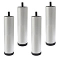 Murtenze 4 PCS 6 Inch Metal Furniture Legs, Silver - color: Silver, size: 6 inch