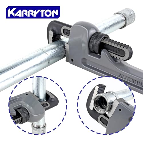 14 Inch Aluminum Pipe Wrench, 2-3/4"/70mm Adjustable Cr-Mo Jaw Opening Heavy Duty Aluminum Straight Handle Plumbing Wrenches, Perfect Plumbers Tool Exceed GGG Standard - size: 14-IN, style: Straight