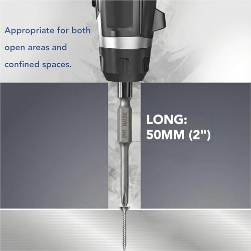 Bates- Screwdriver Bits Set, 2 Inch, 15 pcs, 1/4 Hex, S2 Steel, Triangle Slotted Phillips Magnetic Drill Bit Set