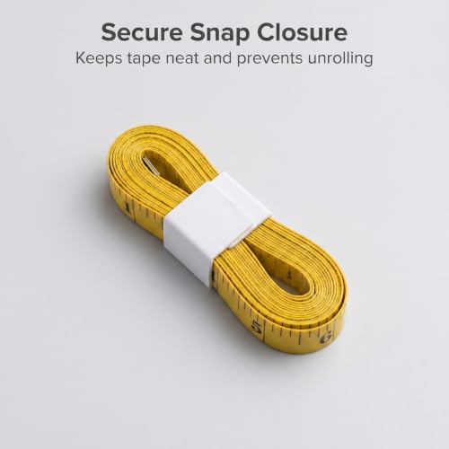 Measuring Tape for Body Measurements, Soft Tape Measure Double Scale, Has 150 Centimetre Scale on Reverse and Front 60 Inch - color: Yellow