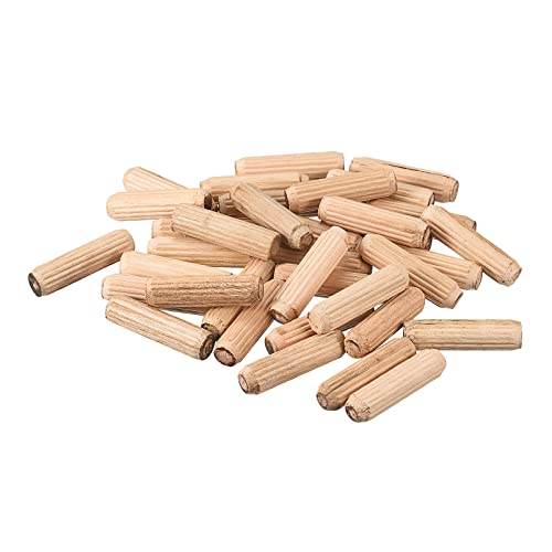 uxcell Wooden Dowel Pins 36pcs 8x30mm(5/16" x1-1/4) Fluted Beveled Ends Wood Dowel Pegs Kiln Dried Hardwood for Woodworking Furniture Shelf - size: 8x30mm