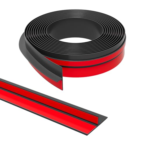 Elvone T-Shaped Weather Stripping Seal, Black Silicone, 1.37 in x 40 ft - color: Black, size: 40FTX1.37IN