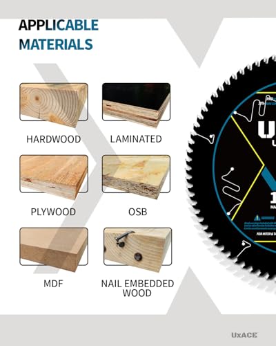 10-Inch 80-Tooth Circular Saw Blade with 5/8-Inch Arbor, Ultra Finish Wood Cutting, Carbide Tip, Thin Kerf, for Plywood, MDF, OSB, Laminated - size: 10", 5/8'' Arbor, 80T