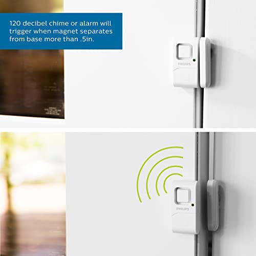 Philips Personal Security Window and Door Alarm, 2 Pack, Wireless Chime - size: 2 Pack