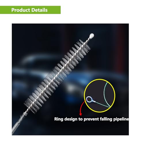 ANIS·KEBBR Slim Flexible Pipe Cleaner Brush Bendable Dredger for Narrow Tubes Air Hoses 80"