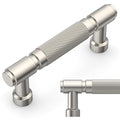 Amerdeco 10 Pack Brushed Satin Nickel knurled Cabinet Pulls 3" | Drawer Pulls Cabinet Hardware Kitchen Cabinet Handles for Bathroom ZH0072 - color: Brushed Satin Nickel, size: 3" hole center