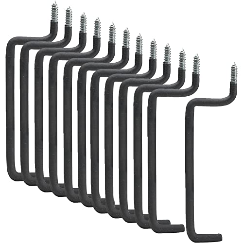 12 Pieces Heavy Duty Garage Storage Screw in Utility Tool Wall Mount Ladder Hanger Hook