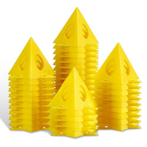 KATA 36PCS Painter's Pyramids, Paint Stands for Cabinet Doors & Woodworking - color: 36PC Painter's Pyramids Yellow