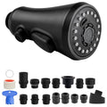 Hibbent Pull Down Spray Head for Kitchen Faucet, 3-Function Sink Nozzle - color: Matte Black, style: 1.8 Gallon Per Minute
