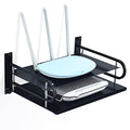 2-Tier Metal Floating Wall Shelves for AV TV Box Console, 12x9.8 Inch - color: 2 Layers-large-1pcs