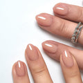 CurvLife Extra Short Almond Press On Nails, Rouge Muse Nude, Soft Gel - color: A7 - Soft Blush