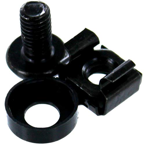 Navepoint M6 Cage Nuts and Screws for Rack Mount Server Shelves Cabinets Set of 10