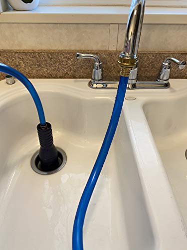 Drain King VIP2 Drain Unclogging Kit With Kitchen Sink Crossbar Adapter, 1.5 to 3 Inch - style: with Crossbar Adapter