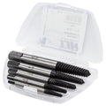 TJR® 5pcs Spiral Screw Extractor Set Sizes #1-#5 for M3-M8 - Easy Out Multi-Spline Stripped Bolt Remover