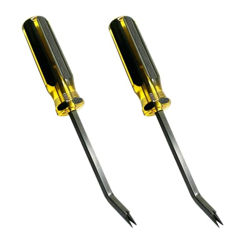 Heavy Duty Upholstery Staple Remover for Removing Nails,Staples,and Tacks, Construction Staple Puller Tack Lifter Tool for Carpet, Furniture, Floor, Photo Frame, Wooden Surfaces (2 PCS) - color: 2 Pcs