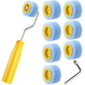 Honeydak 8 Pack Mini Paint Roller with Replacement Heads, 0.8 Inch（b） - size: 0.8 Inch（B）