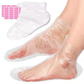 400 Pcs Disposable Moisturizing Foot Covers, Ribbed Anti-Slip Design with Stickers for Secure Fit, Plastic Foot Bags for Moisturizing, Hydration, Home Use, Spa, Pedicure, Trial Shoe, Paraffin Wax Bags