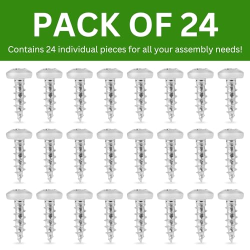 Spare Hardware Parts Replacement for IKEA Furniture Screw Chipboard Flat TRX Screw - Part #109041 | Chipboard Screw M4.0-1.8×13 Full Thread with PZD2 Recess | Pack of 24 - size: 109041