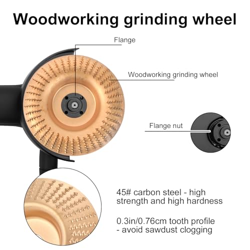 14pcs Angle Grinder Wood Carving Discs Set for 4" or 4.5" Angle Grinders