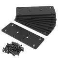 10 Pack 5" x 1-7/8" Black Flat Mending Plate, Straight Bracket