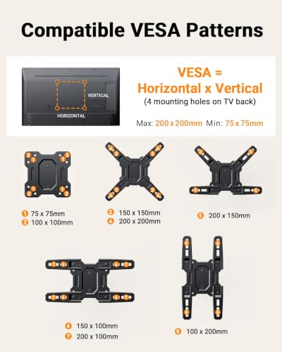Perlegear Full Motion TV Wall Mount for 13–43 inch TVs up to 44 lbs - size: for 13-43 inch TVs&Monitors