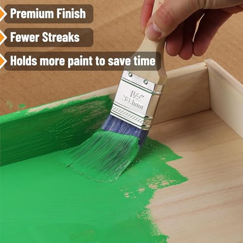 Bates- Paint Brushes, 2.5-Inch, 12 Pack Angle Brushes, Treated Wood Handle - color: Wood Handle Angle, size: 12 Pack, 2.5"