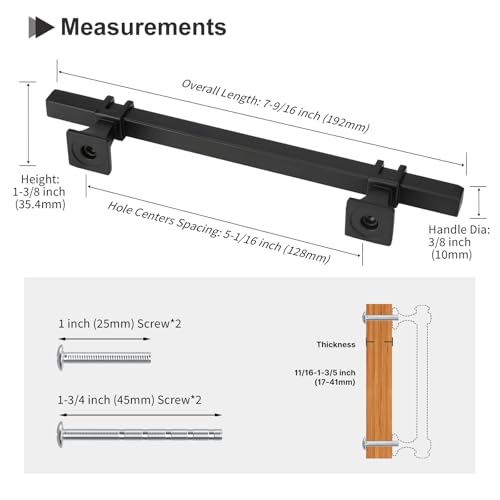 10 Pack 5 Inch Matt Black Cabinet Pulls, Stainless Steel & Zinc, Modern Kitchen Cabinet Hardware - color: Black, size: 5 inch (128mm) Hole Center Pull