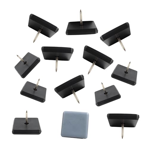 24pcs 1" Nail on Furniture Glides Sliders for Wooden Furniture, Furniture Sliders Pads Square Teflon Furniture Glides Floor Protectors PTFE Moving Furniture Glides - size: 1x1"-24pcs