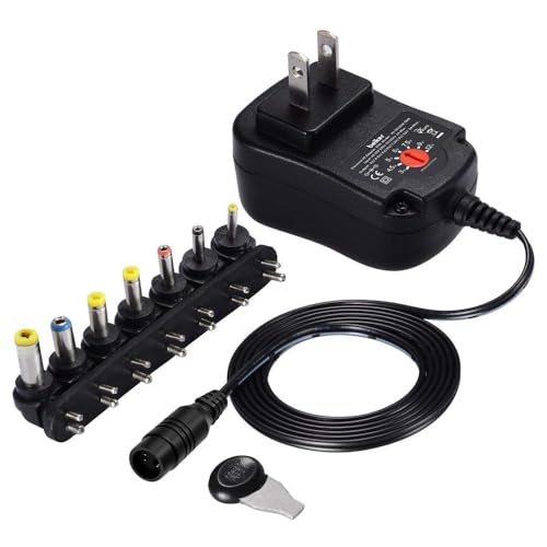 Belker 12W Universal 3V 4.5V 5V 6V 7.5V 9V 12V AC DC Adapter with 8 Tips