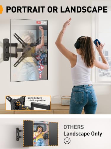 Perlegear Full Motion TV Wall Mount for 26–50 inch TVs up to 55 lbs - size: for 26-50 inch TVs