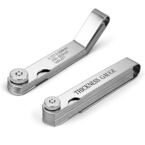 Hoiny 2pcs Feeler Gauges Set Stainless Steel, Spark Plug Gap Tool
