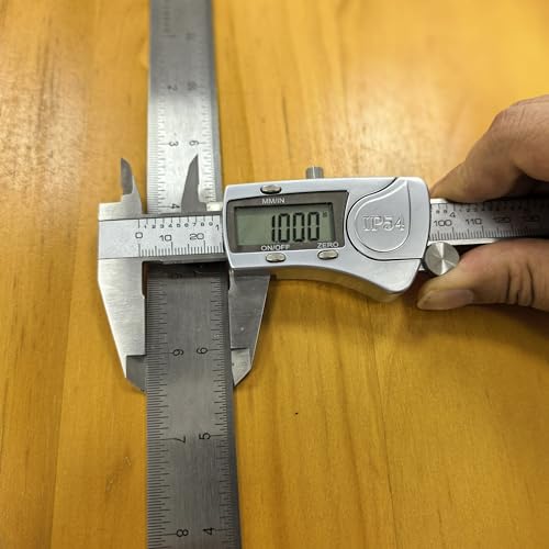 12" Combination Square, Pro Stainless Steel Ruler with 1/64" Precision Laser Etched Scale, Multi-Functional Carpenter Square with Scriber & Level
