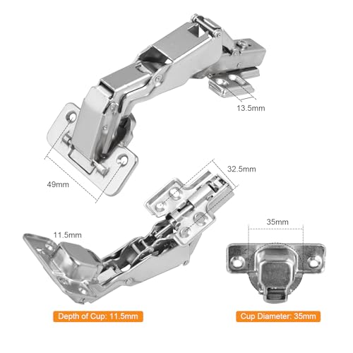 HBL' 165°& 135° Lazy Susan Cabinet Hinges, Two Doors Corner Cabinet Hinges - size: 1 Set