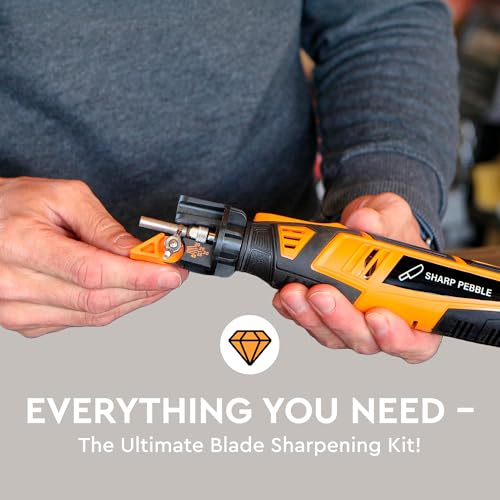 Sharp Pebble Cordless Lawn Mower Blade Sharpener – Lawnmower Sharpening Kit