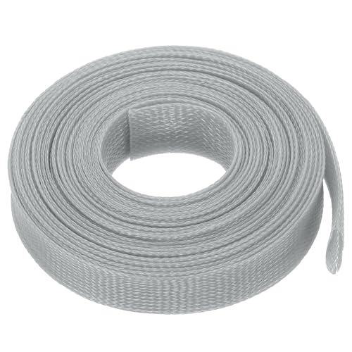 uxcell Expandable Sleeving, 1 1/4-inch 25ft Cable Sleeve, Gray - color: Gray, size: 1 1/4-inch x 25ft