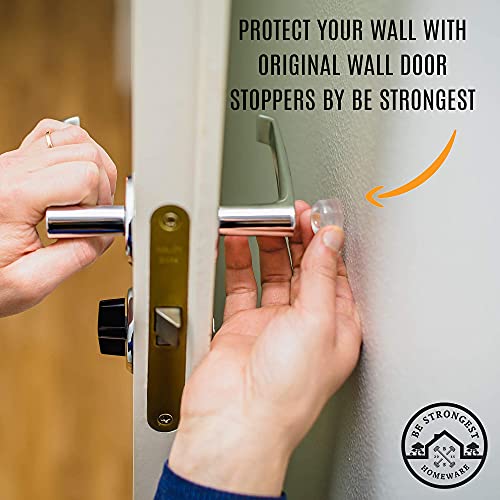 Door Bumpers for Walls - Small Size Rubber Bumpers - Clear Door Stoppers