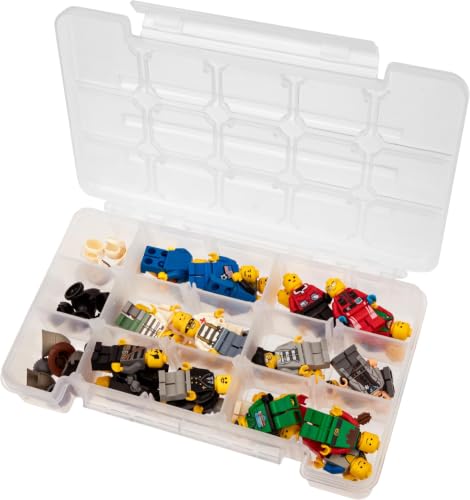 Akro-Mils 05705 Plastic Portable Parts Storage Case for Hardware and Crafts with Hinged Lid and 4 Adjustable Dividers, (8-3/8 x 5 x 1-5/8)-Inch, Small, Clear (Pack of 12) - size: Small (Pack of 12), style: 1-Pack