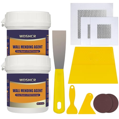 Drywall Repair Kit Drywall Hole Repair Patch Kits Wall Spackle Repair Paste with 8.5OZ White Wall Repair Putty with Scraper, Wall Surface Hole Fill Quick and Easy Solution (2Pack) - color: 2Pack