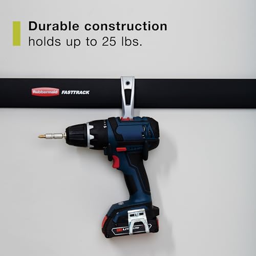 Rubbermaid FastTrack Compact Hook for Garage Organization, Soft Grip, Ideal For Cords/Ropes/Small Hoses/Camping Chairs - style: Compact Hook