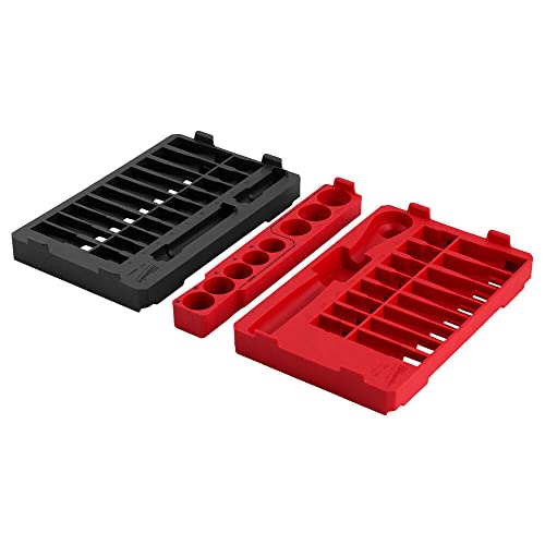 48-22-9487T 47 PC 1/2" Drive SAE/Metric Ratchet/Sockets Trays For Milwaukee