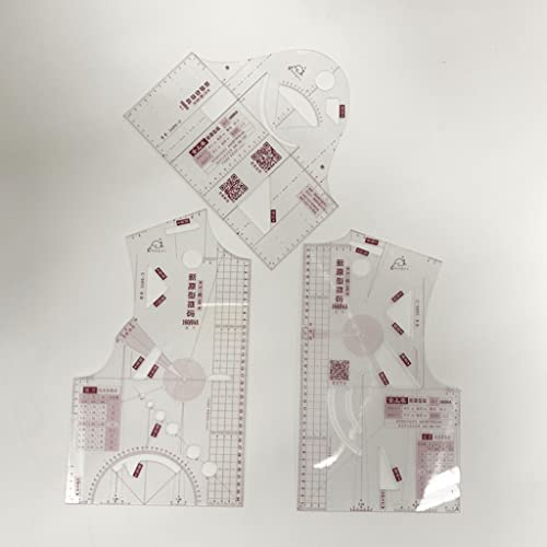 YILIANLIN 3X 1:5 Fashion Design Ruler Cloth Design School Student Teching Apparel Drawing Templete Garment Prototype Ruler Fashion Ruler Set Sewing Tools Ruler Measure for Sewing Dressmaking Pattern