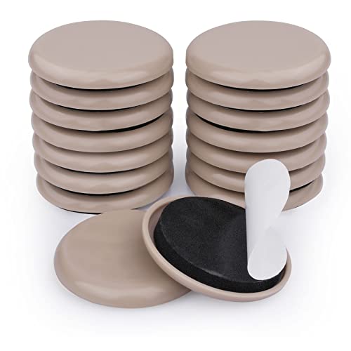 Furniture Sliders for Carpet & Hardwood Floors, 16 Pack 2 Inch Furniture Moving Pads with Heavy Duty Adhesive, Easily Move Any Item While Protect The Floor - size: 2 inch 16 PCS (Round)