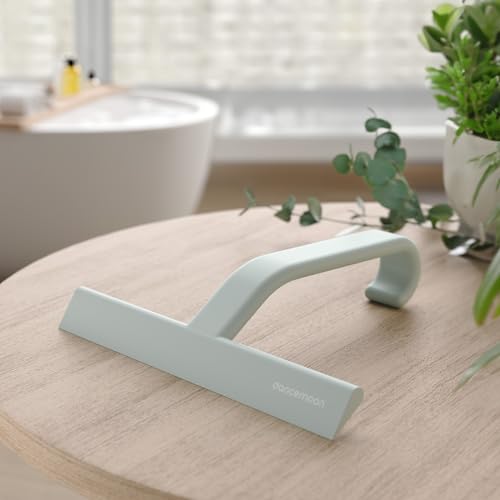 dancemoon JustHang Shower Squeegee with Built-in Hook, 10-Inch Sage Green - color: Sage Green