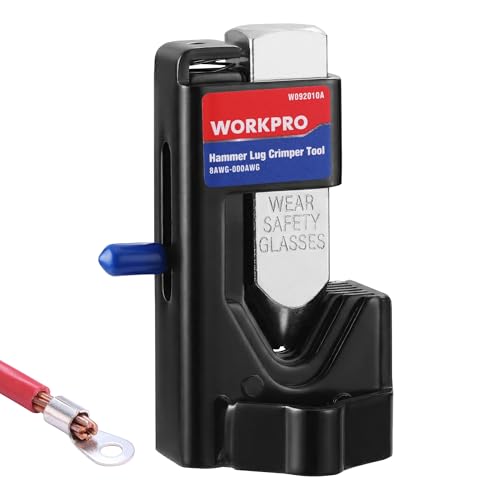 WORKPRO Hammer Lug Crimper Tool for 8 to 3/0 AWG Battery & Welding Cables