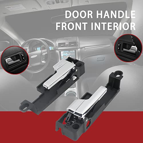 TQPONLY Interior Door Handle Front Left & Right Side (1 Pair) Compatible with 2006-2012 Ford Fusion,2007-2012 Lincoin MKZ,2006 Lincoin Zephyr,2006-2012 Mercury Milan - color: Front LH&RH