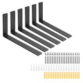 12 Inch Heavy Duty Floating Shelf L Brackets, 160 lbs, 6 Pack - size: 12x6"(6pcs)